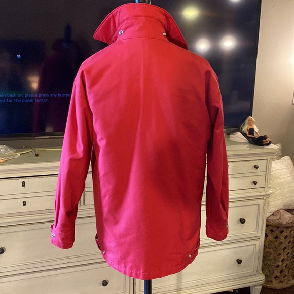 London Towne red jacket coat removable hood & removable quilted insert Small - Picture 15 of 17